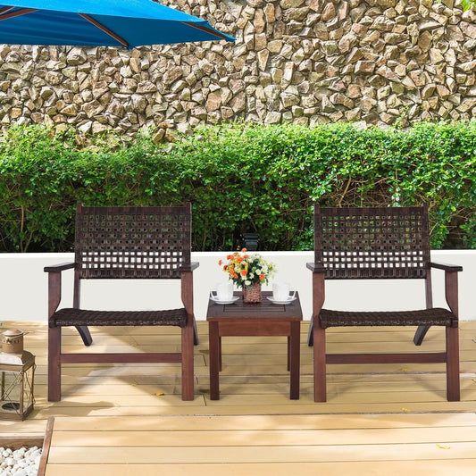 3-Piece Outdoor Patio Furniture Set with Coffee Table