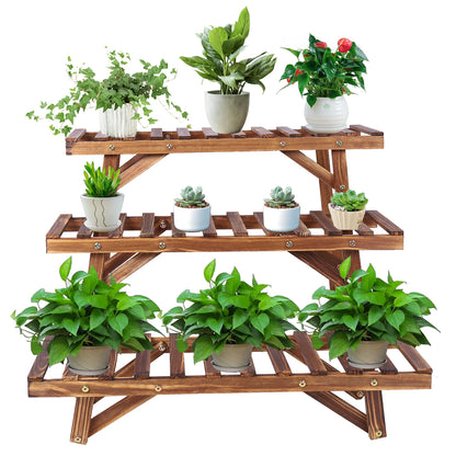 Wooden Plant Stand for Indoor, Patio or Garden