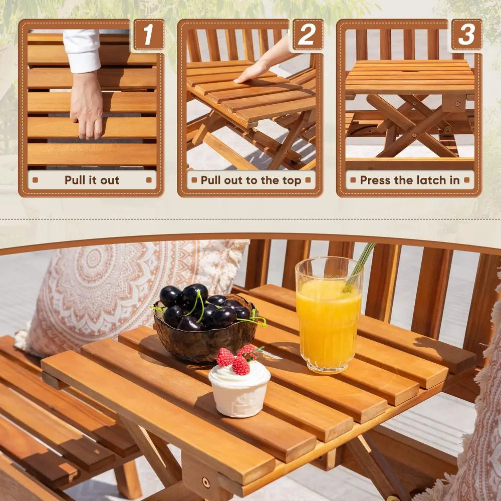 Outdoor Loveseat Bench for Patio or Balcony