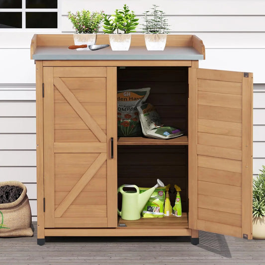 Outdoor Storage Cabinet & Potting Bench