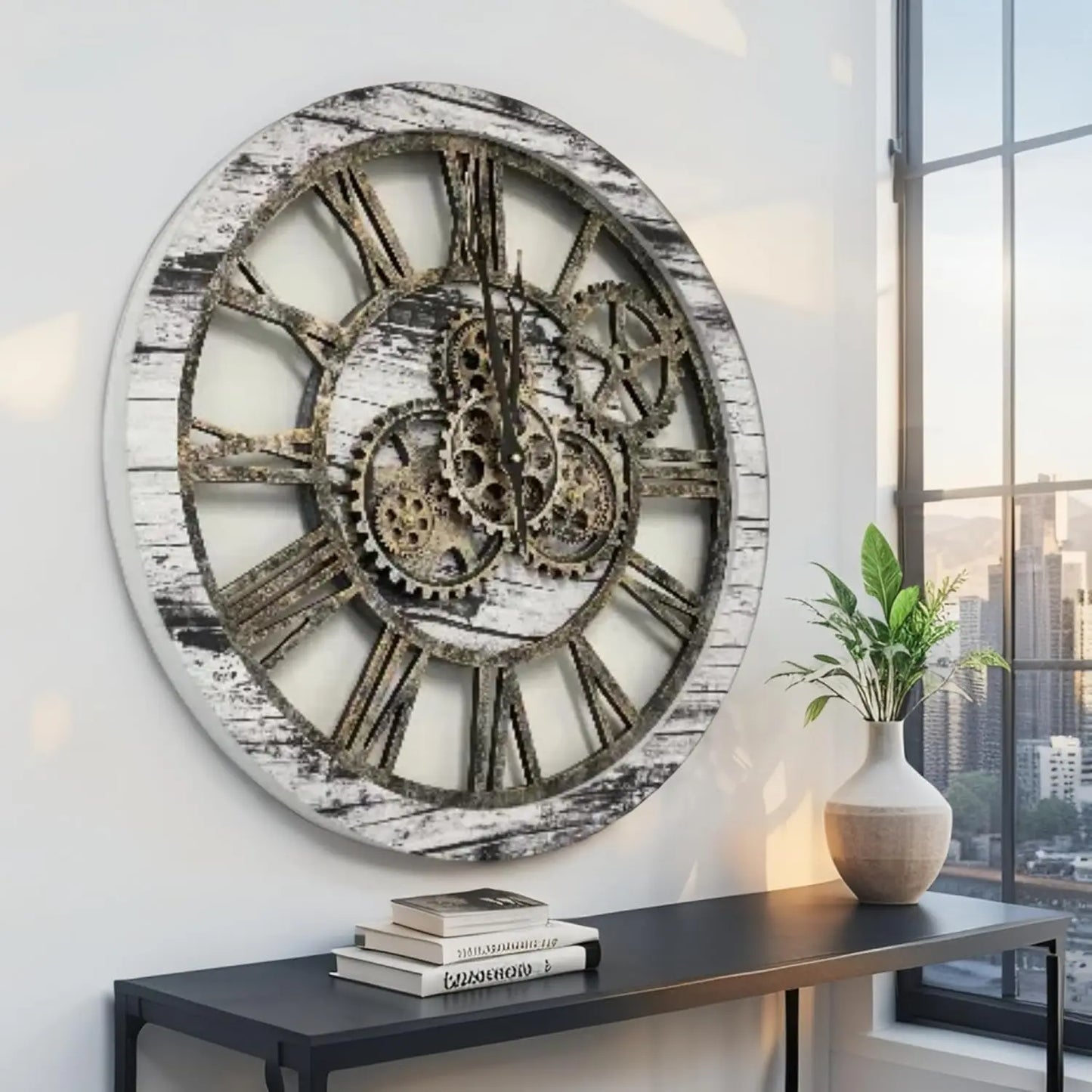 Industrial Rustic Farmhouse Wall Clock