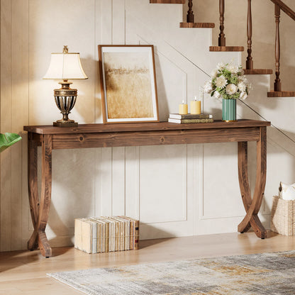 Solid Wood Farmhouse Console Table