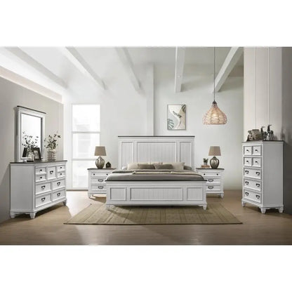 6-Piece Shiplap Panel, King Bedroom Set