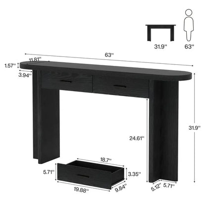 Farmhouse Console Table with 2 Drawers