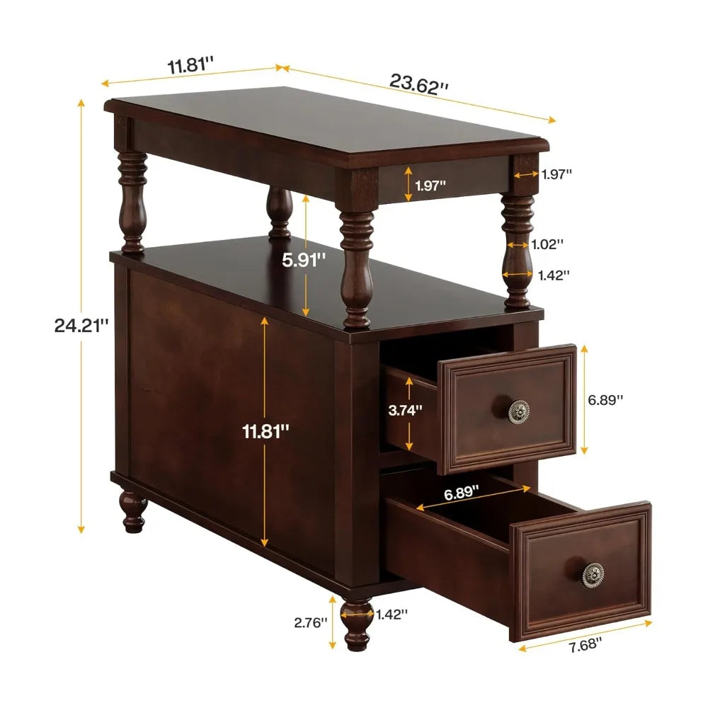 Mid-Century Modern, Solid Wood Nightstand