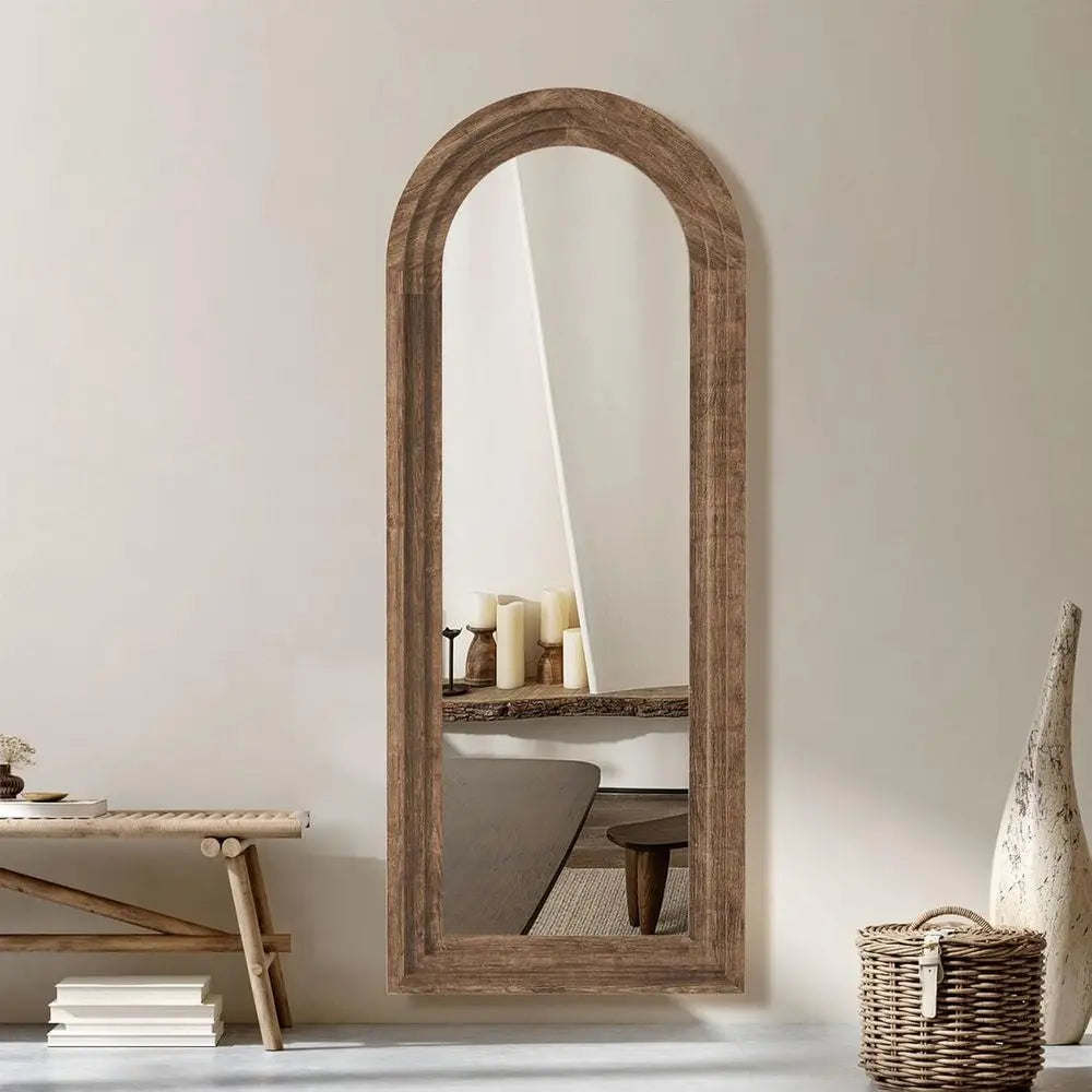 65"x24" Full Length Rustic Wooden Floor Mirror