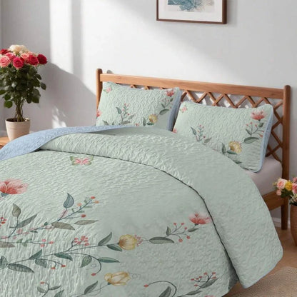 Green & Fresh Printed Bedding Set Includes 1/2 Pillowcases
