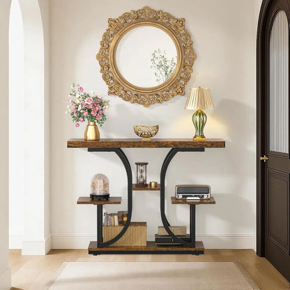 Farmhouse Industrial, Console Table for Hallway, Entryway or Foyer